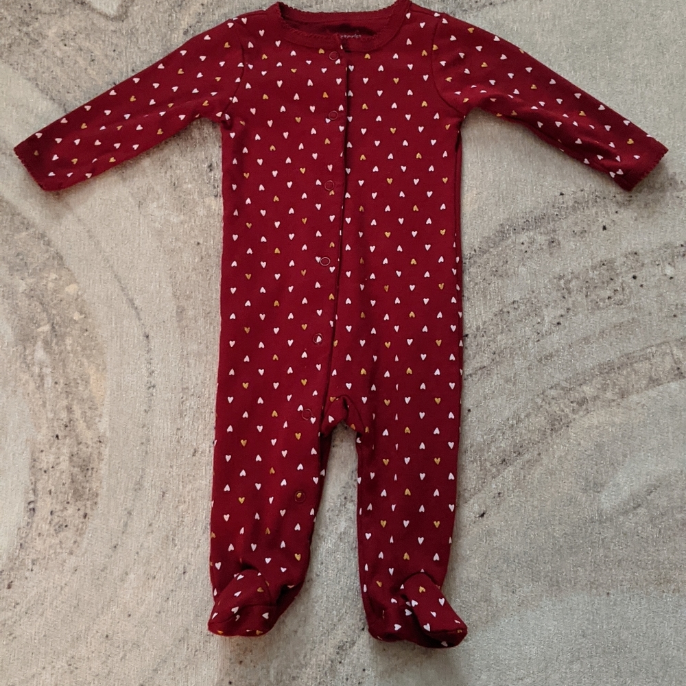 Carter's Red Heart Footie